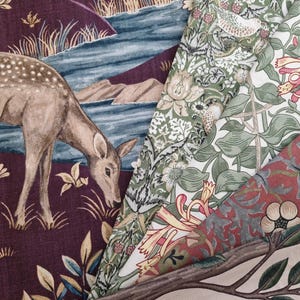 William Morris Fabric Craft Selection-The Brook, Strawberry Thief, Honeysuckle Fabric Craft and Sewing Pack-William Morris Slowstitch Craft