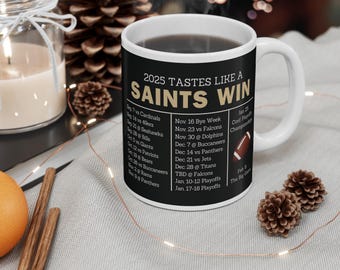 New Orleans Saints 2025 Schedule Mug: Football Gift