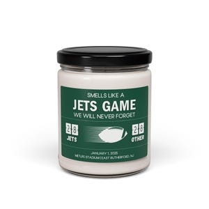 Custom New York Jets Lieblingsspiel Kerze | Personalisiertes Geschenk, Geschenk für Ihn, Sportkerze, Lucky Gameday Candle