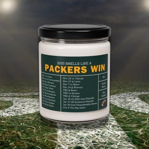 Green Bay Packers 2025 Schedule Candle: Football Fan Gift