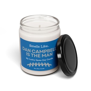 Dan Campbell is the Man Detroit Lions Football Candle | Gift for Him, Gift for Her, Sports Candle, Lucky Gameday Candle
