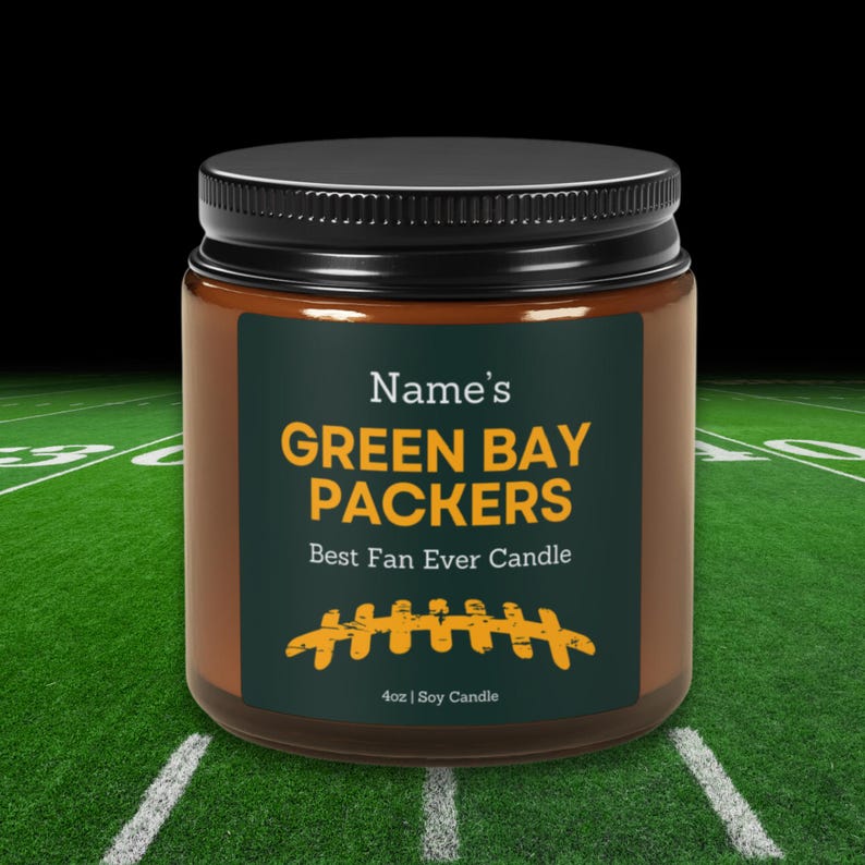 Green Bay Packers Personalized Candle Christmas Presents, Stocking