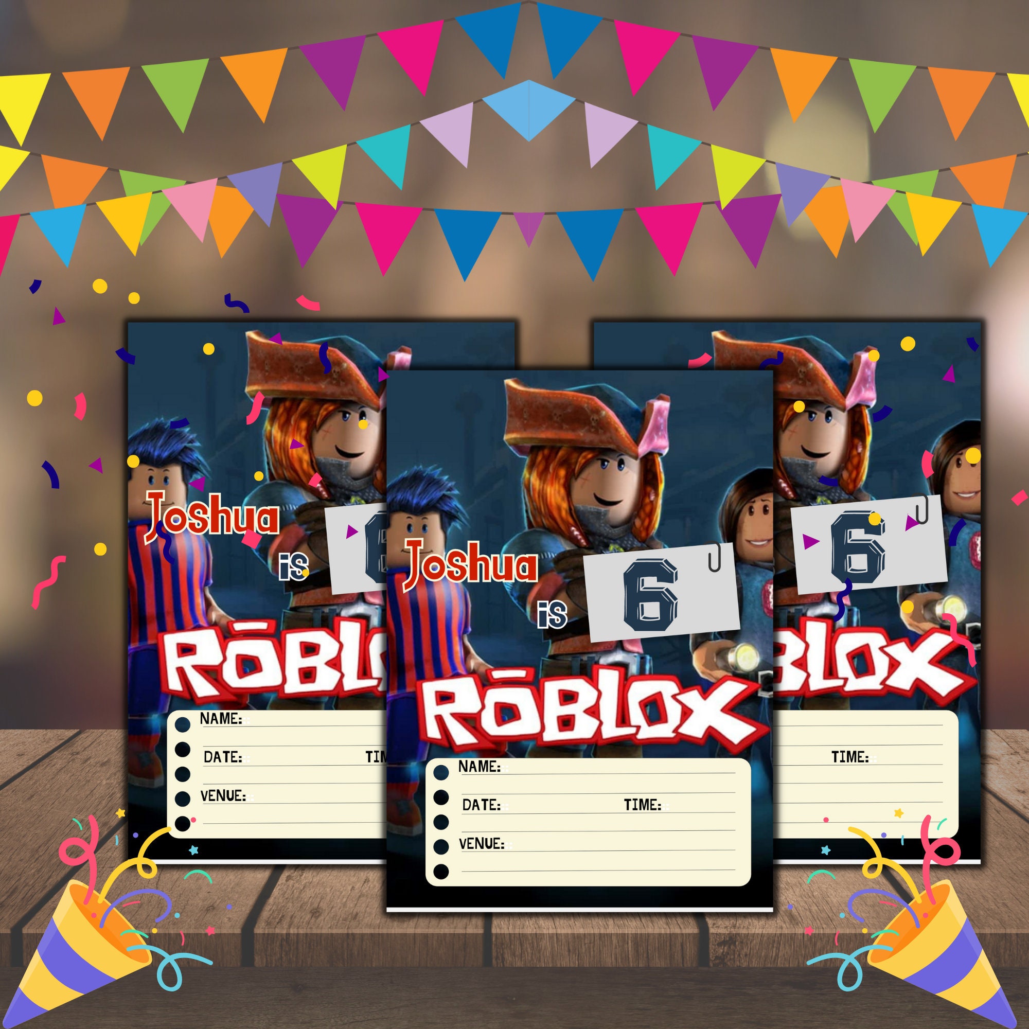Roblox - Video Invitaciones Editables Free