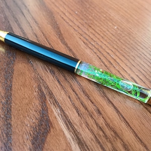 Terrarium Gift, Plant Pen, Floating Pen, Gift For Her, Unique Pen, Unique Stationery, Flower Pen, Ballpoint Pen, Hygge Gift, Witchy Pen