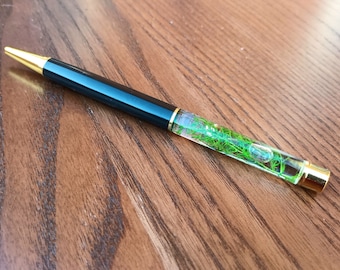 Terrarium Gift, Plant Pen, Floating Pen, Gift For Her, Unique Pen, Unique Stationery, Flower Pen, Ballpoint Pen, Hygge Gift, Witchy Pen