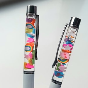 Pride Pen, Rainbow Pen, Floating Pen, Herbarium Pen, Unique Pen, Planner Ballpoint Pen, Gift For Her, Gift For Him, Wedding Pen, LGBTQ Gift