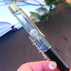 Jellyfish Float Pen, Floating Pen, Liquid Glitter Pen, Gift For Her, Unique Pen, Sea Life Gift, Ballpoint Pen, Jellyfish Gift, Fun Pen