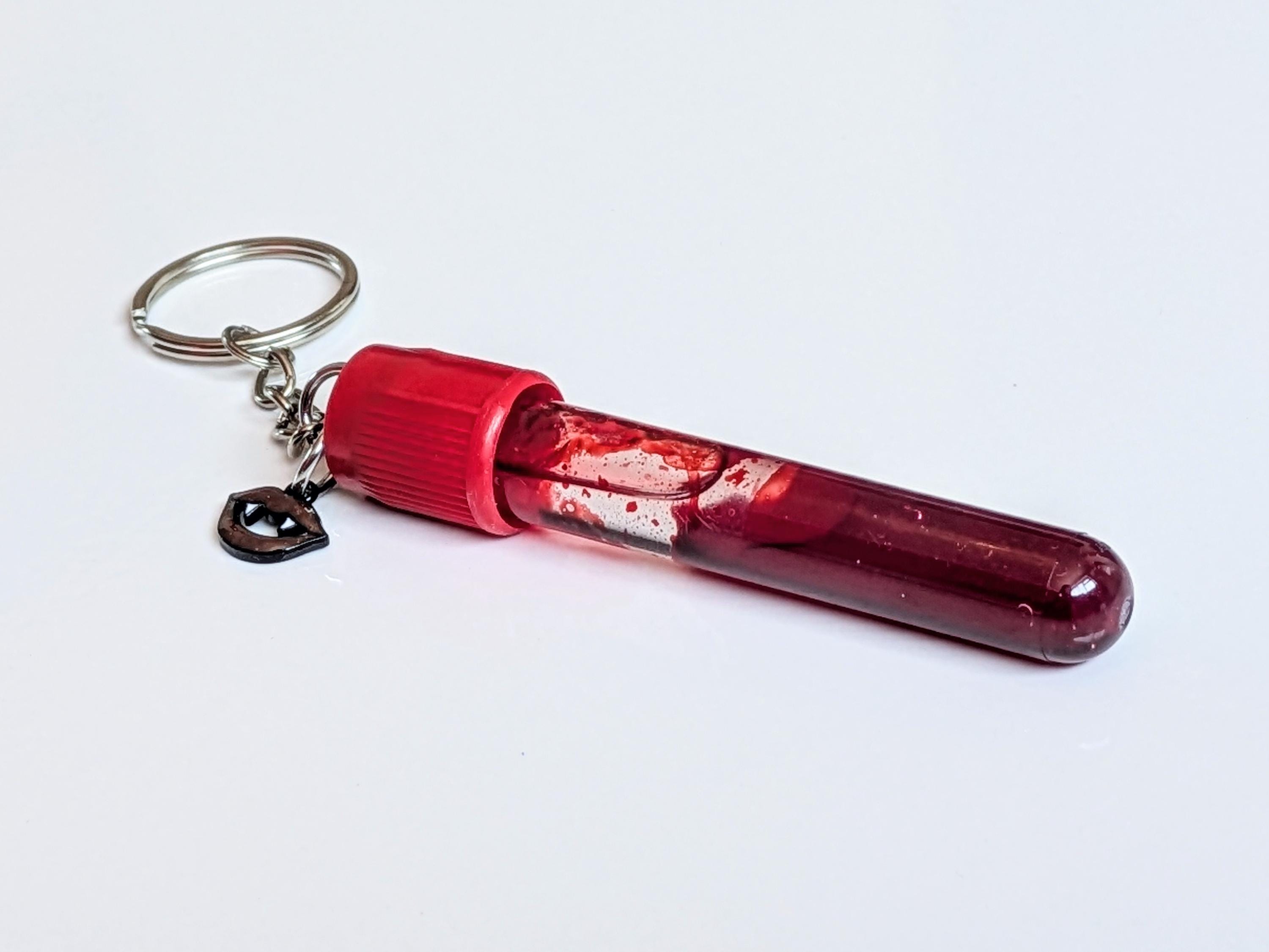 Blood Vial Keychain, Vacutainer Keyring, Vampire Lover, Gift for Nurse ...