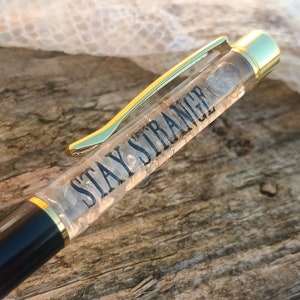 Curio Pen, Stay Strange, Oddity Pen, Real Snake Shed, Unique Pen, Gothic Pen, Planner Pen, Quirky Pen, Curio Jar, Gift For Him, Snake Skin