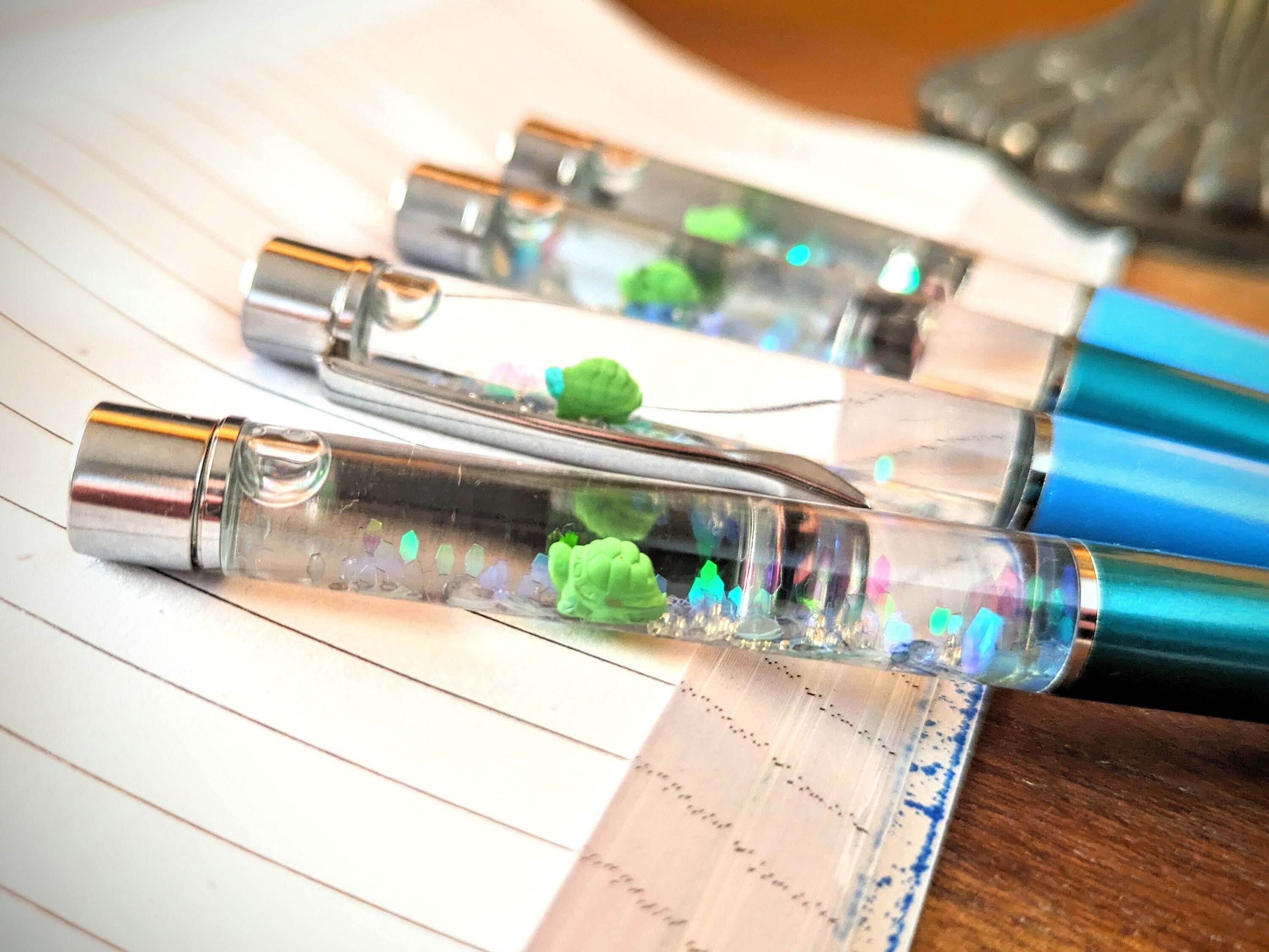 Turtle Float Pen, Tortoise Gift, Floating Pen, Snowglobe Pen, Gift for ...