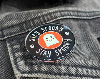 Ghost Badge, Spooky Pin, Acrylic Pin, Halloween Pin, Funny Gift, Ghost Pin, Spooky Badge, Lapel Pin, Cute Ghost, Gift For Her, Gift For Him