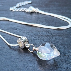 Memory Necklace, Glass Vial Pendant, Stash Necklace, Cremation Necklace, Blood Vial, Memorial Jewellery, Empty Vial, Spell Jar, Memory Gift