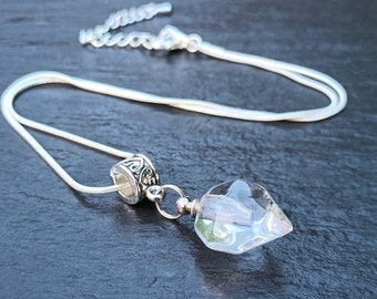 Memory Necklace, Glass Vial Pendant, Stash Necklace, Cremation Necklace, Blood Vial, Memorial Jewellery, Empty Vial, Spell Jar, Memory Gift