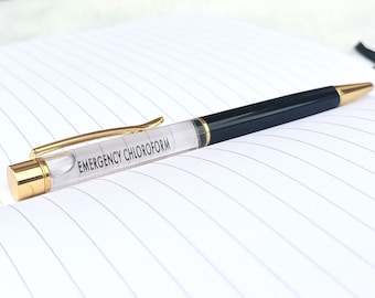 Grappige pen, donkere humor cadeau, grappig cadeau voor hem, aanstootgevend cadeau, chloroform, grappig kantoorcadeau, grapcadeau, grappig briefpapier, godslasteringpen