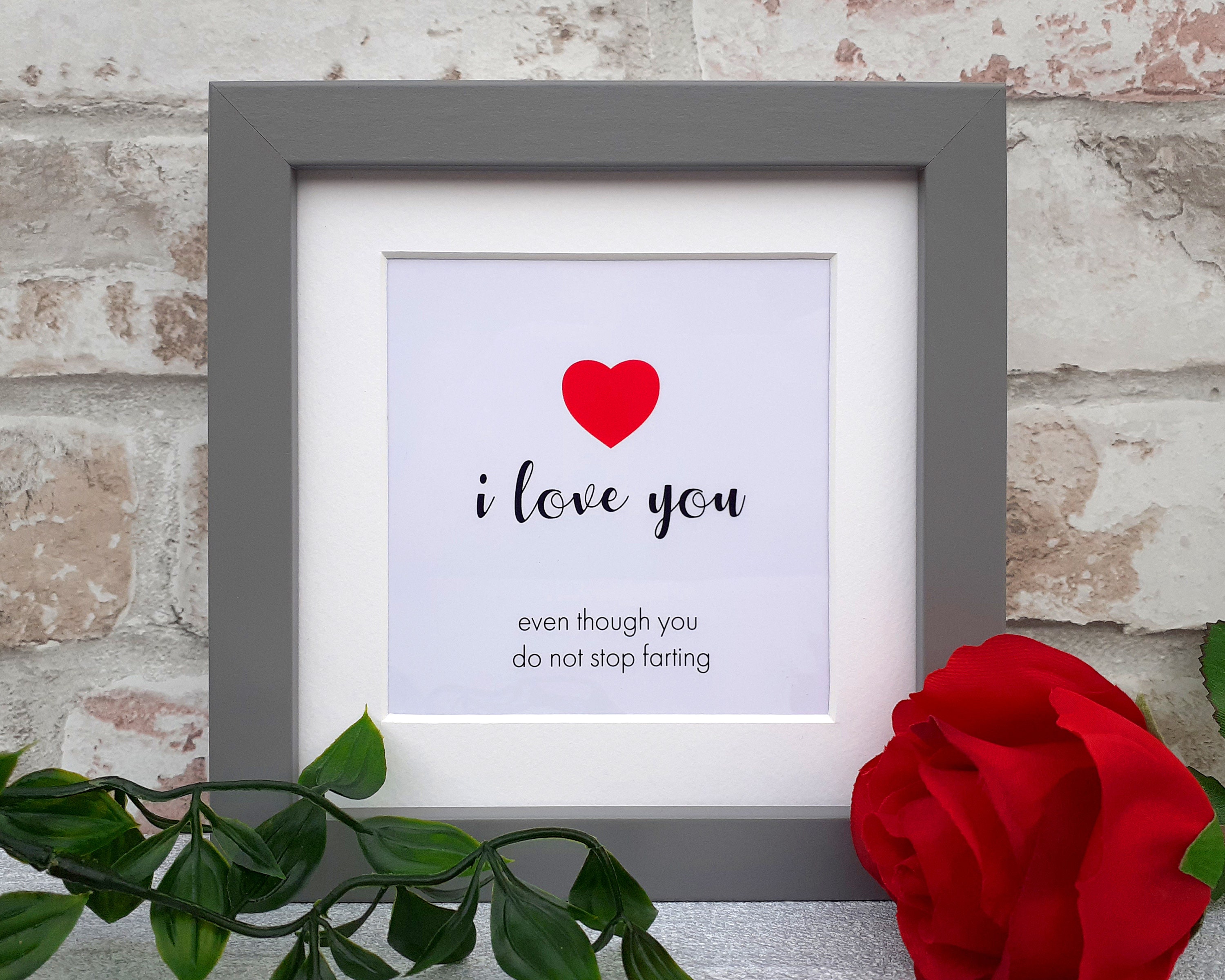 I Love You Gift Valentines Gift Personlised Love Quote Etsy