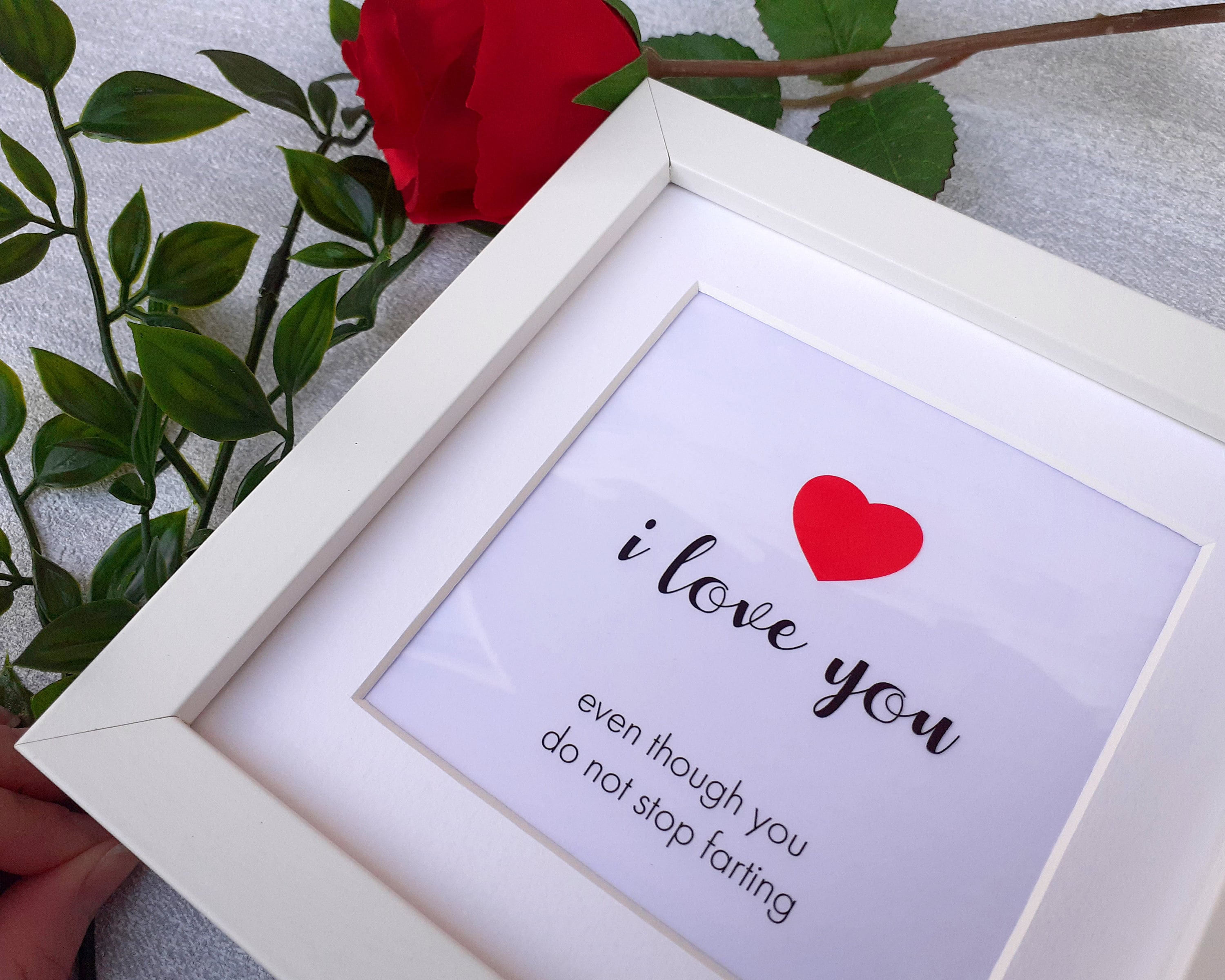 I Love You Gift Valentines Gift Personlised Love Quote Etsy