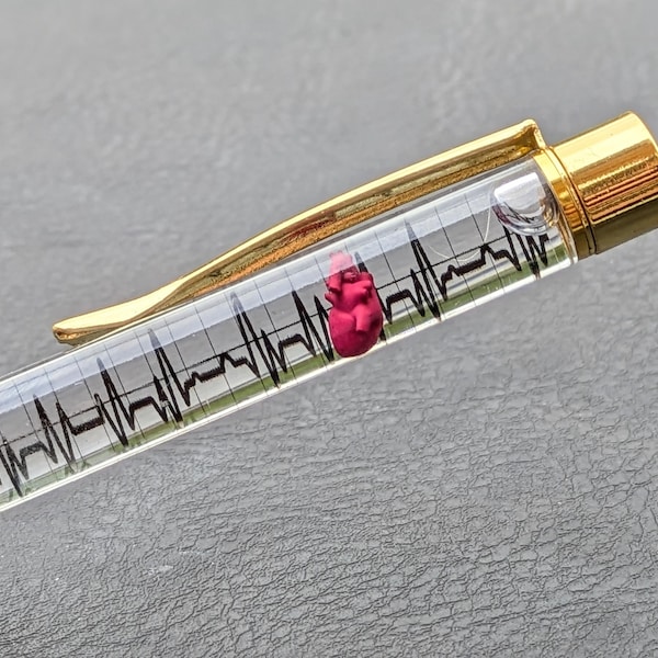 Anatomical Heart, Heart Float Pen, Doctor Appreciation, Cardiology, Cardiologist, Cardiac Nurse, Graduate Teacher Pen, Surgeon Appreciation