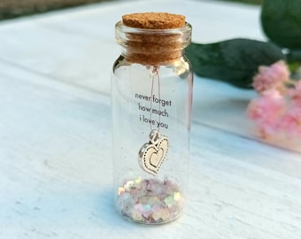 Heart In A Bottle, Cute Romantic Gift, I Love You Gift, Message in a Bottle, Anniversary Gift for Him/Her, Thinking Of You Gift, Wish Jar