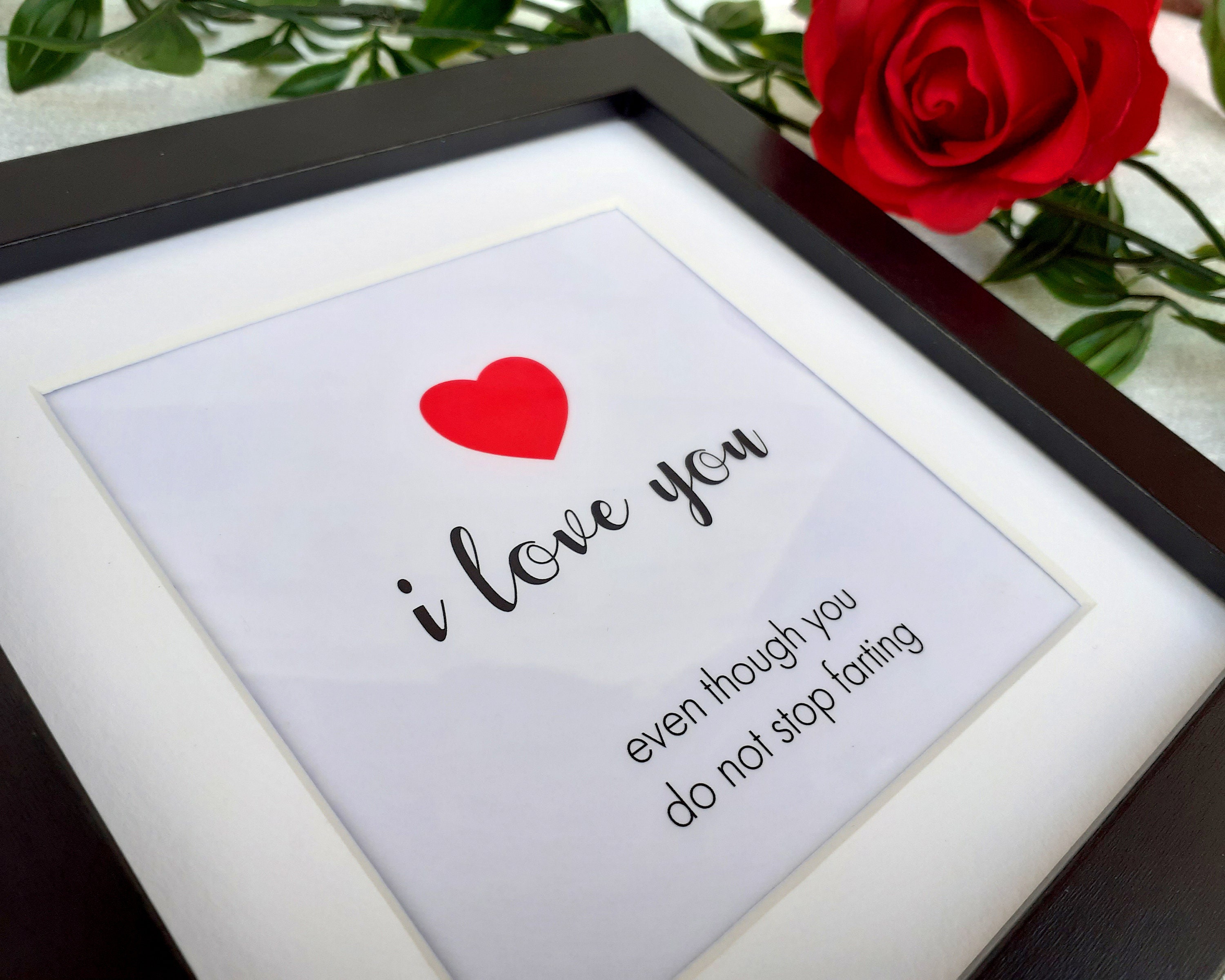 I Love You Gift Valentines Gift Personlised Love Quote Etsy