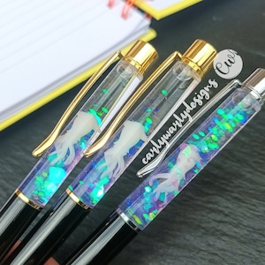 Floating Pen, Inkfish, Squid Gift, Liquid Glitter Pen, Gift For Her, Unique Pen, Sea Life Gift, Ballpoint Pen, Octopus Gift, Fun Pen