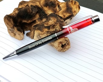 Funny Gift, Funny Pen, Dark Humour Gift, Gothic Pen, Blood Vial, Gift For Him, Offensive Gift, Joke Gift, Blood Vial, Office Joke