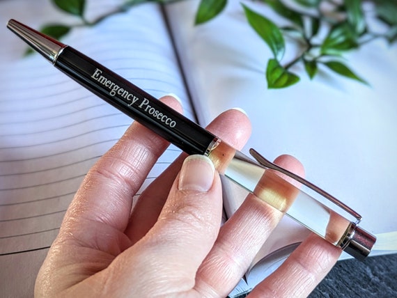 Emergency Alcohol Pen, Prosecco Lover, Funny Pen, Funny Gift, Gift For Sister, Gift For Her, Girlfriend Gift, Planner Pen, Teacher Gift