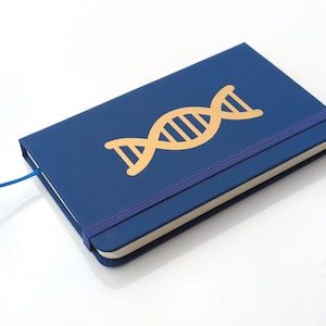 A6 DNA-anteckningsbok, vetenskaplig tidskrift, inbunden, present till biolog, dubbelhelix, laboratoriebrevpapper, genetikstudent, uppskattning för lärare