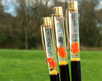 Rocket Pen, Floating Pen, Liquid Glitter Pen, Gift For Her, Gift For Him, Unique Pen, Out Of Space, Ballpoint Pen, Space Gift, Fun Pen