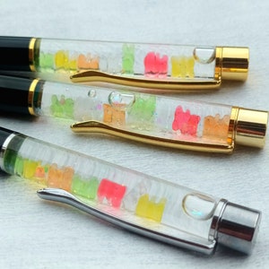 Gummy Bear Inspired, Kawaii Pen, Floating Pen, Sweetie Gift, Gift For Her, Novelty Pen, Unique Pen, Planner Pen, Ballpoint Pen, Friend Gift