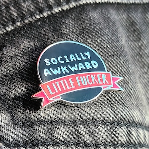 Funny Pin, Socially Awkward Pin, Hard Enamel Pin, Funny Gift, Introvert Gift, Gift For Her, Gift For Him, Inappropriate Gift, Lapel Pin