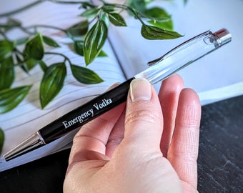 Emergency Alcohol Pen, Vodka Lover, Funny Pen, Funny Gift, Gift For Mum, Gift For Her, Daughter Gift, Planner Pen, Teacher Gift