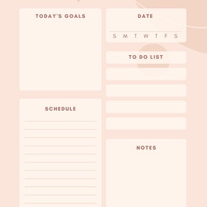 A4 Printable Daily Planner | Daily Planner | To do list | Day Planner Printable