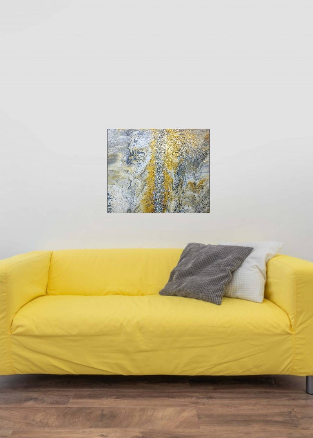 Silver and Gold Glitter Painting Glitter River Painting Etsy UK