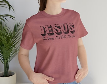 Gesù La Via La Verità La Vita Felpa, Camicia Cristiana, Regalo di Gesù, Camicia di Gesù, Maglietta di Gesù, Camicie Regalo Religiose, Maglietta Regali Cristiani