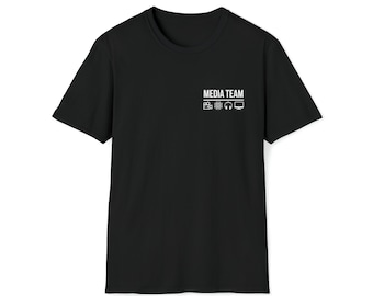 Media Team Shirt - Team Shirt AV Kirche Produktion Volunteer Staff Männer Frauen Kinder Fotografie Video Unisex Softstyle T-Shirt