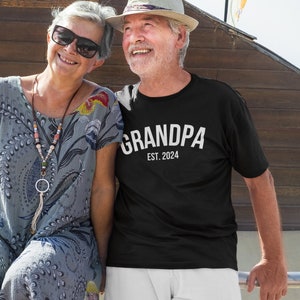 Grandpa Est 2024 Shirt, Grandpa Shirt, New Grandpa Shirt, Gift for Grandpa, Father's Day Gift,Pregnancy Announcement Grandparents,Papa Shirt