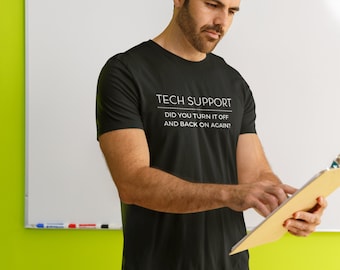 Tech Support Checklist Shirt, Tech Support Gift, Funny IT Support Shirt, Tech Shirt