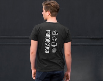 Produktionsteam-Shirt – AV-Team-Shirt für ehrenamtliche Mitarbeiter der Kirche, Technik, Männer, Frauen, Kinder, Medienfotografie, Unisex, Softstyle-T-Shirt