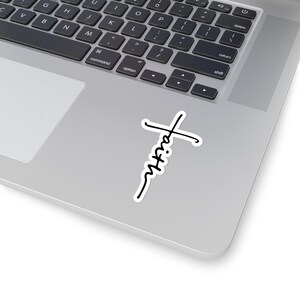 Faith Sticker, Die Cut Decal, Fall Faith Decal, Clear Label, Stacked Faith Decal, Religious Sticker, Christian Label, Inspirational Stickers