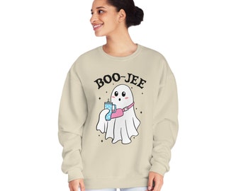 Halloween Ghost Sweatshirt, Boo Jee Shirt, Boo Shirt, Spooky Ghost Hoodie, Spooky Season Ghost Trui, Spooky Vibes Shirt, Halloween Geschenken