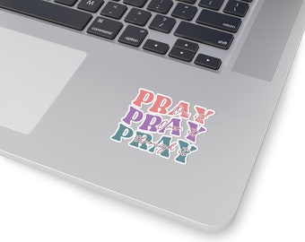 Böneklistermärke, stansad dekal, falltrosdekal, genomskinlig etikett, staplad böneklistermärke, religiös klistermärke, kristen etikett, inspirerande klistermärken