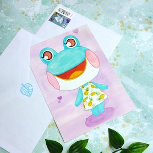Liliane/Lilly Animal Crossing Postcard