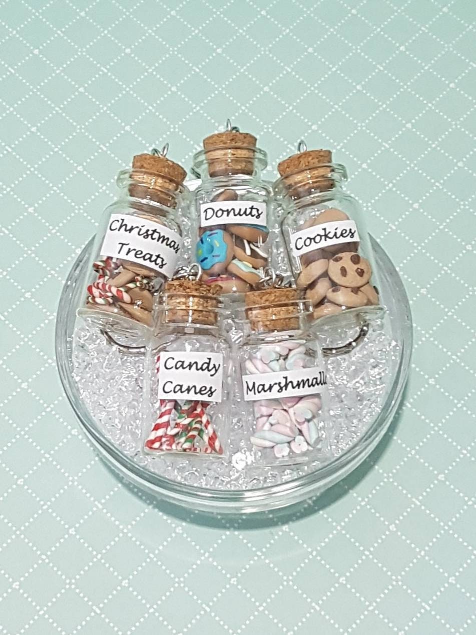 Velamee Tiny Miniature Bottle Jar Keychain Cute | Personalized Name Custom