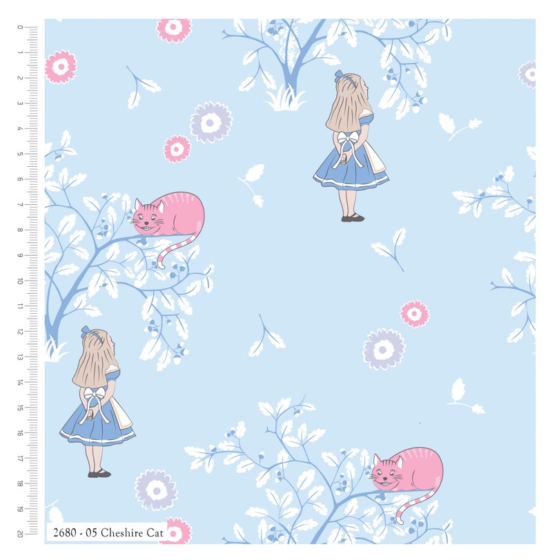 Alice in Wonderland Cheshire Cat Fat Quarters from Craft Cotton
