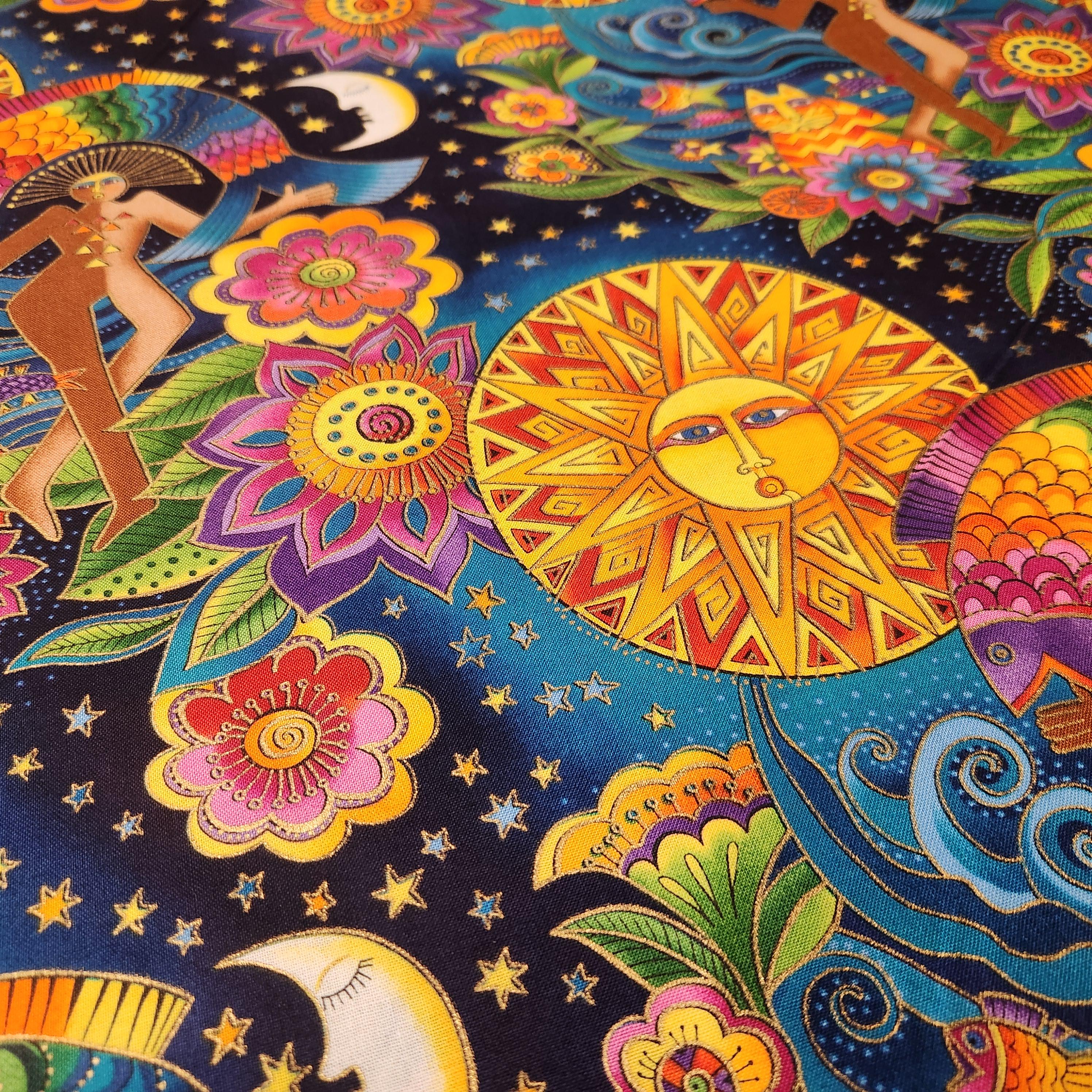 Rare and OOP Laurel Burch Celestial Dreams Fabric from Clothworks