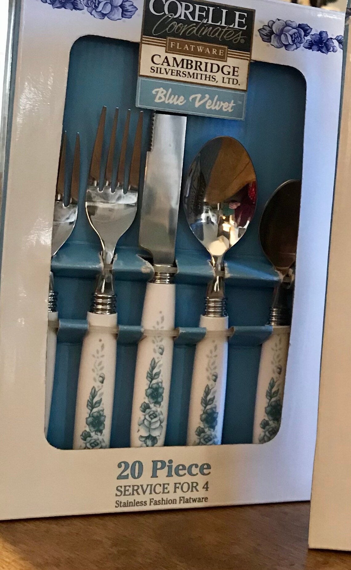 RARE NewVintage Corelle Blue Velvet flatware by Etsy