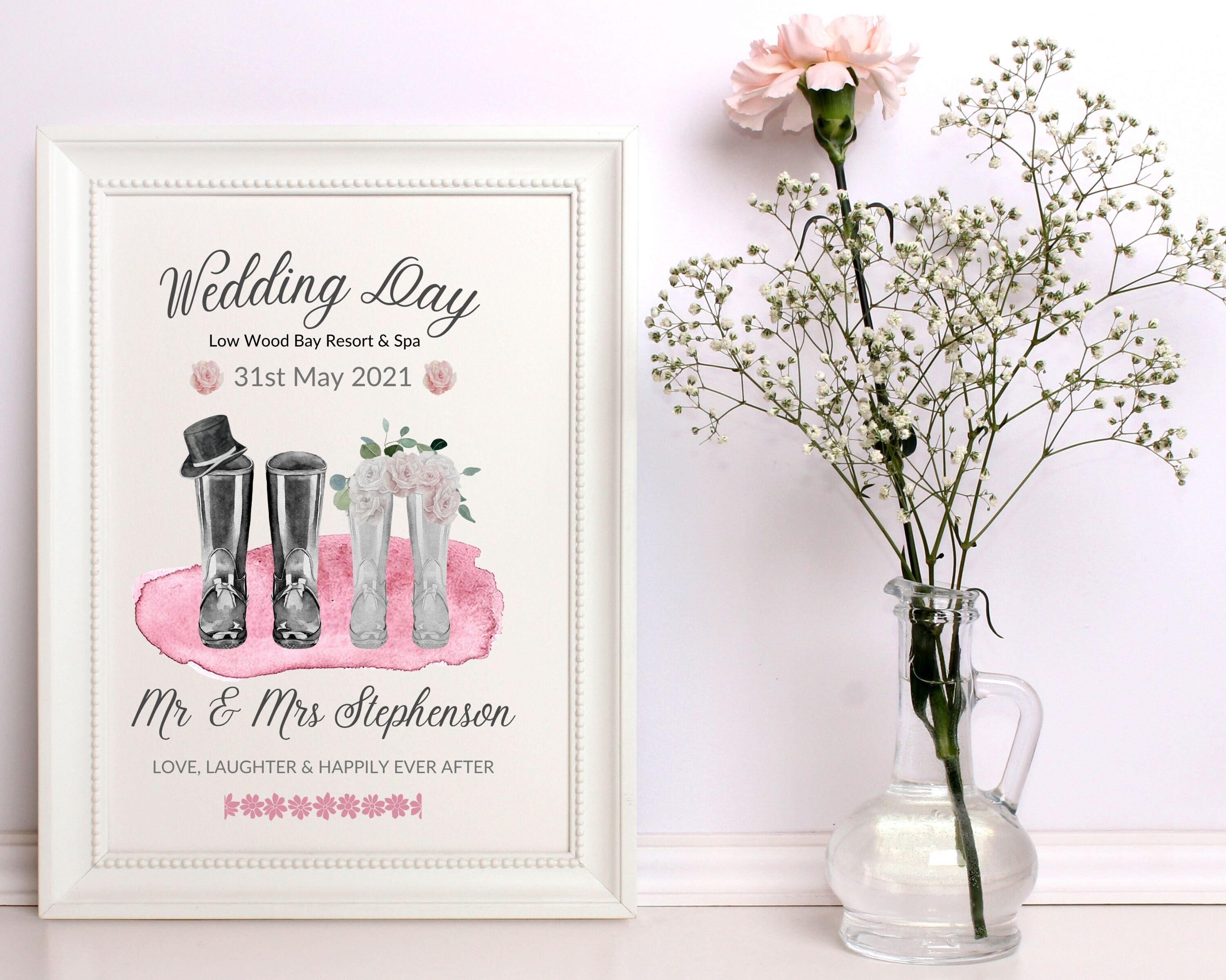 Personalised Wedding Gift Wellies Welly Print Mr and Mrs/Mr and Mr/Mrs and Mrs Personalised Wedding Gift Wellies Welly Print Mr and Mrs/Mr and Mr/Mrs and Mrs