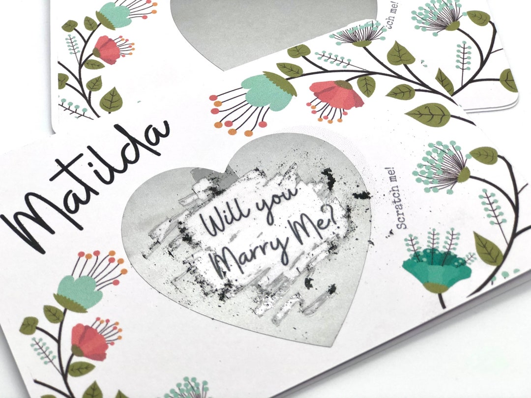 Scratch-off will You Marry Me Card Personalised - Etsy