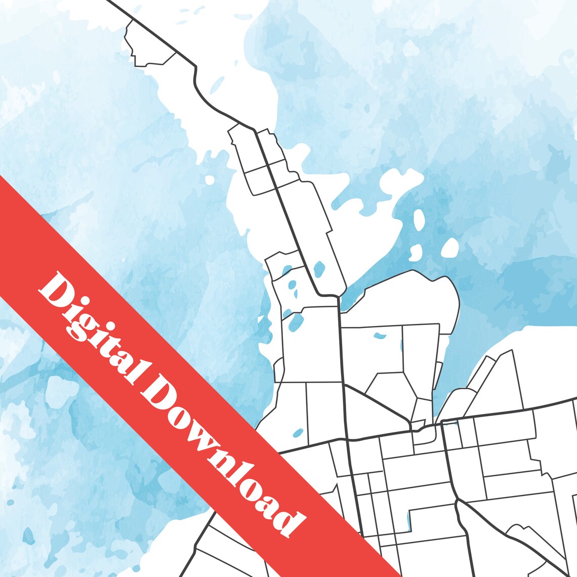 Grey Bruce County Map Artwork / 11x14 Map Poster / Digital Etsy