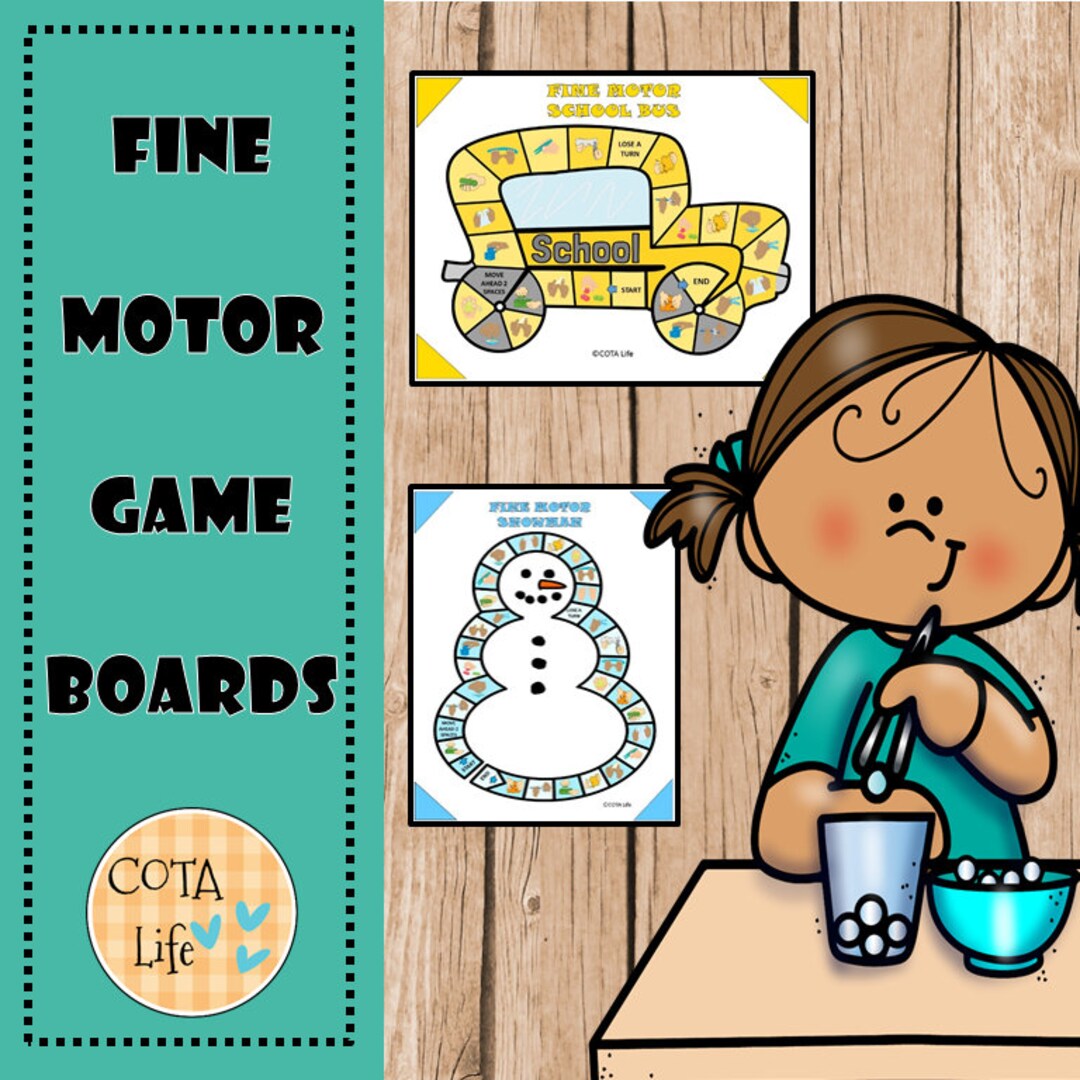 Fine Motor Game Boards occupational Therapy Etsy